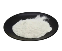 white powder in black petri dish